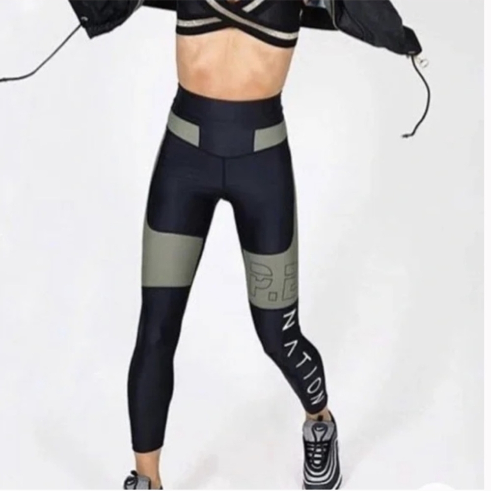 P.E Nation Roll Out Leggings in Olive Green XS - Picture 9 of 10